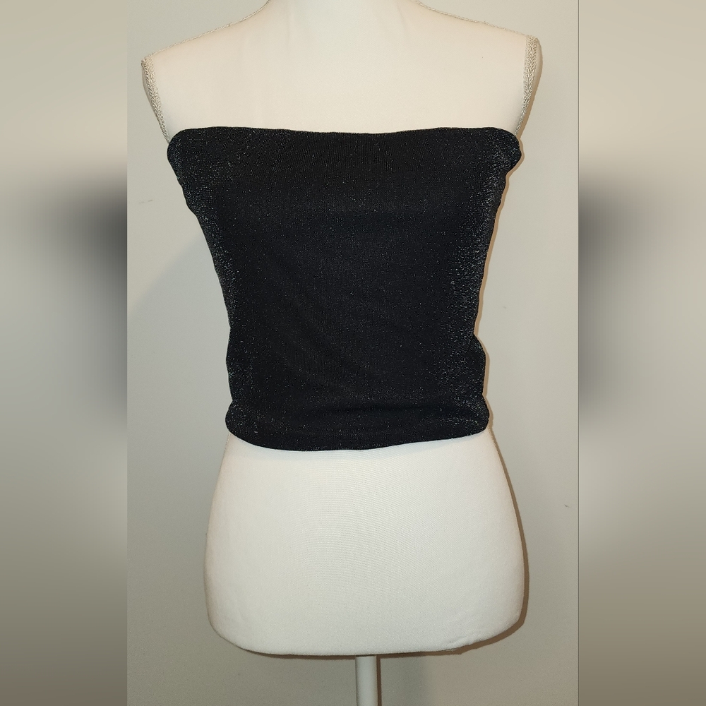 Urban Social Black Sparkly Strapless Camisole